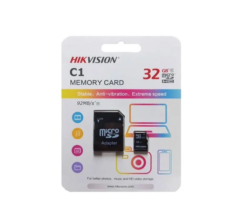بطاقة ذاكرة Hikvision ‏microSDHC سعة 32 غيغابايت Class 10 وUHS-I