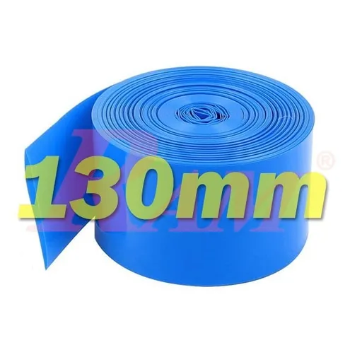 أنبوب انكماش PVC أزرق لبطاريات الليثيوم 130 مم - متر واحد