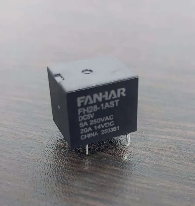 FANHAR FH28-1AST-DC5V Power Relay 20A 4-Pin, DC 5V Coil