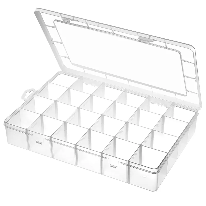 Clear Plastic Storage Box 20 Grids (PP Transparent Organizer)