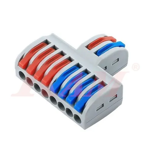 WAGO SPL-82 Panel-Mount Wire Connector 2-in 8-out Spring Lever