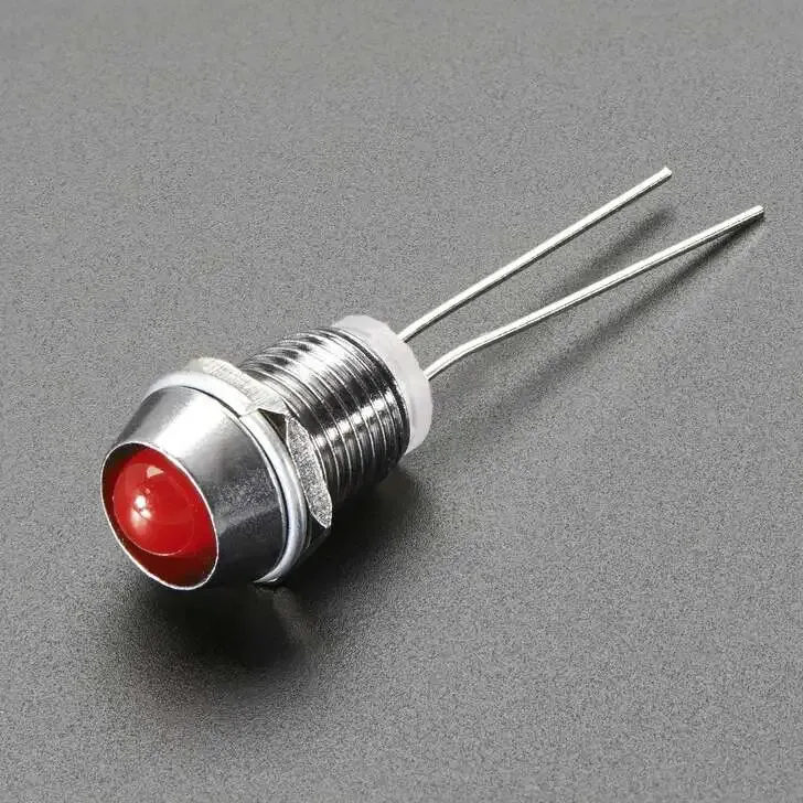Metal LED Holder Silver 5mm (1 pc)