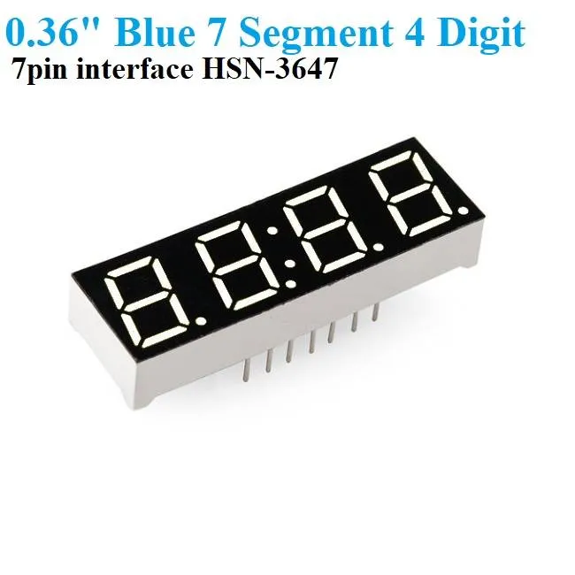 شاشة LED سباعية 4 خانات بارتفاع رقم 0.36 بوصة