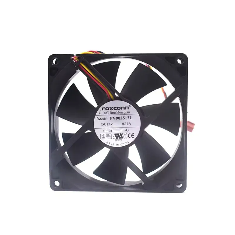 FOXCONN PV902512L 12V DC Brushless Fan 92x92x25mm 0.16A