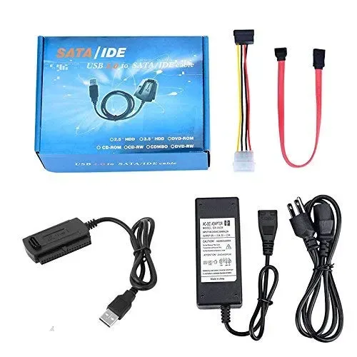 كابل تحويل USB 2.0 إلى SATA/PATA/IDE لأقراص التخزين