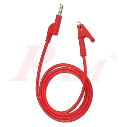 4mm Banana Plug to Crocodile Clip Test Probe Cable 15A Red