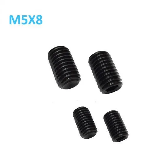 برغي تثبيت M5 × 8 مم بنهاية مقعرة، درجة 12.9، أسود