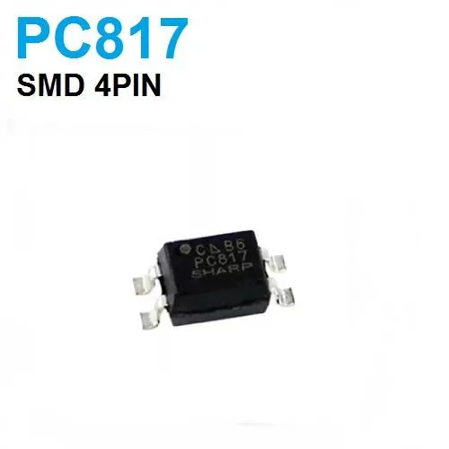 مقرن ضوئي PC817 عازل بغلاف SMD ذو 4 أرجل