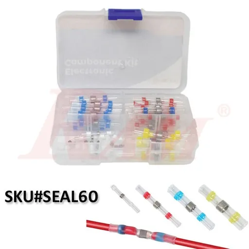 Waterproof Solder Seal Heat Shrink Splice Connectors (Box of 60)