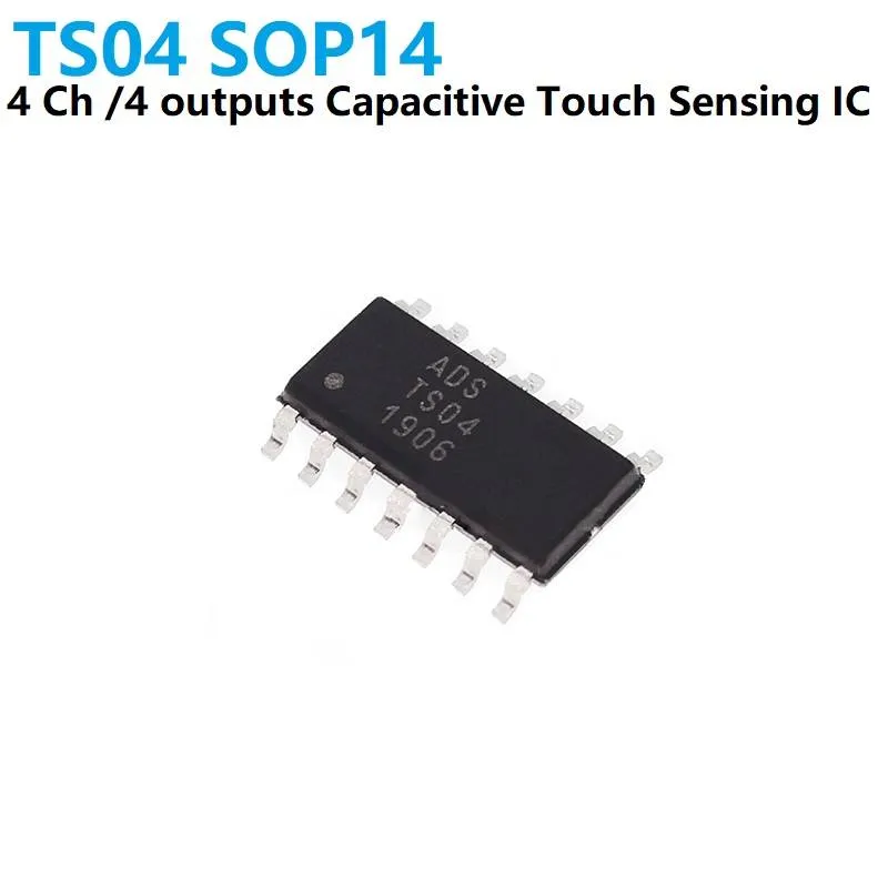 TS04 4-Channel Capacitive Touch Sensor IC, SMD