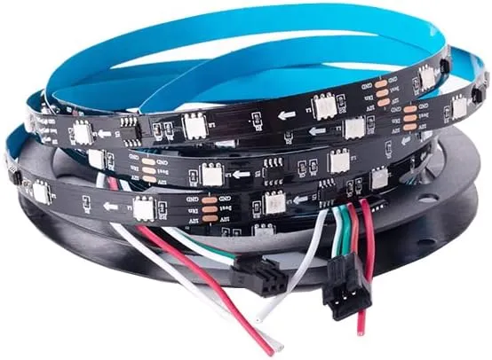 شريط ليد RGB بجهد 12 فولت WS2811 من نوع 5050 بطول 5 متر وكثافة 60 ليد للمتر