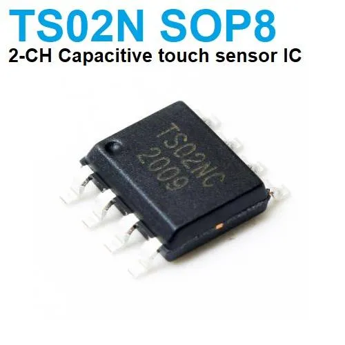 TS02N 2-Channel Capacitive Touch Sensor IC SOP-8