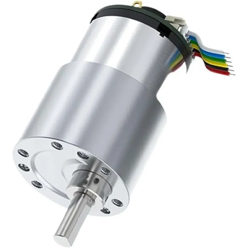 محرك تروس تيار مستمر JGB37-520 بجهد 12V وسرعة 110 RPM مع مشفر وقاعدة تثبيت
