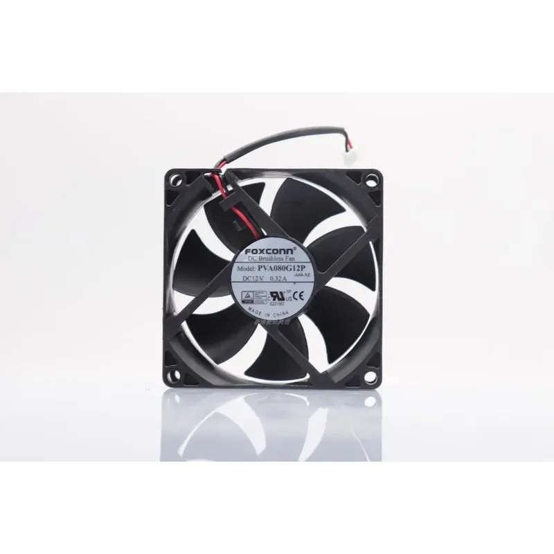 FOXCONN PVA080G12P DC Fan 12V 0.32A 80x80x25mm (Used Like New)