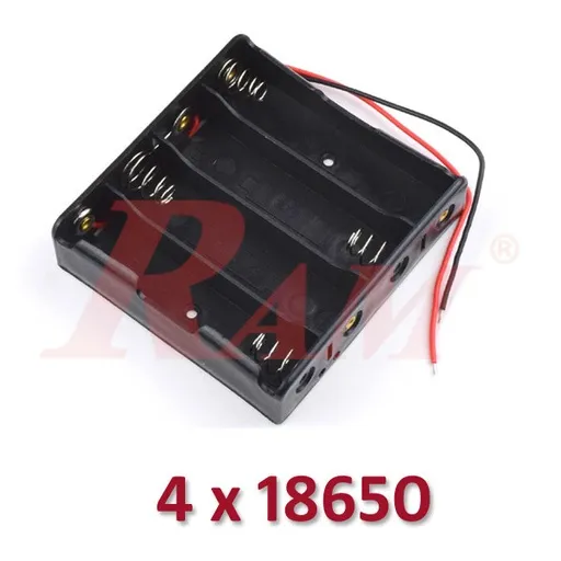 18650 Battery Holder for 4 Cells (4 x 18650)