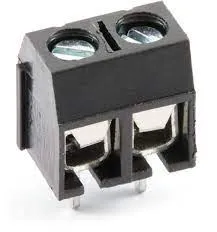2-Pin PCB Screw Terminal Block 5mm Pitch Black DG-301