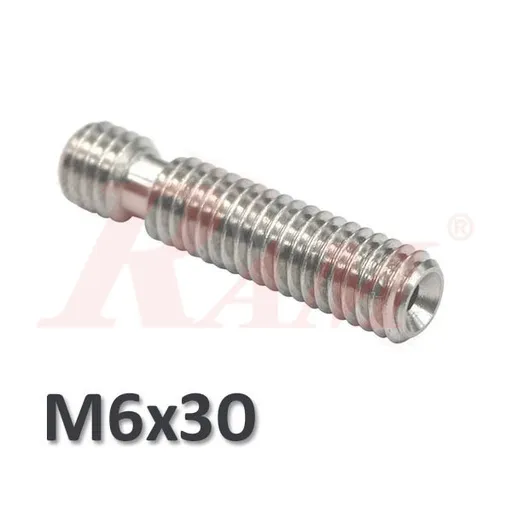 M6x30 Nozzle Throat with Teflon Tube for 1.75mm MK8 Extruder
