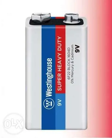 بطارية Westinghouse 6F22 بجهد 9 فولت من فئة Super Heavy Duty