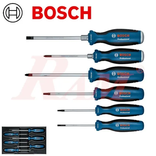 طقم مفكات BOSCH بأنواع SL/PH/PZ/TX عدد 6 قطع (1 600 A02 CV3)