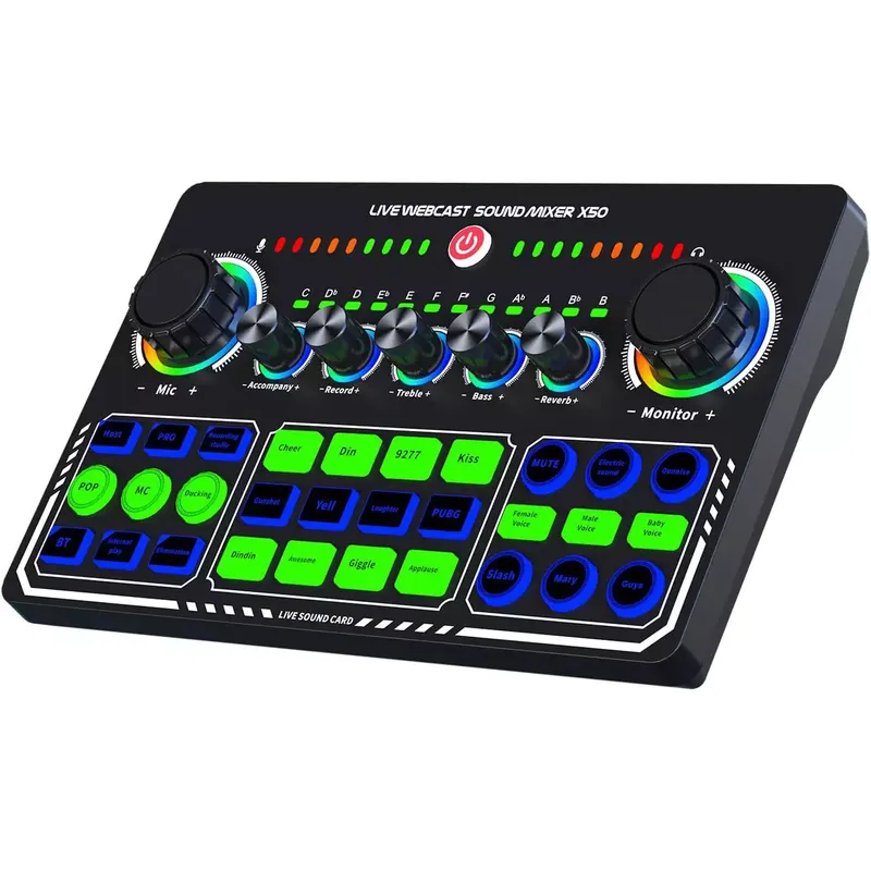 X50 Live Sound Card Audio Mixer with Bluetooth and OTG