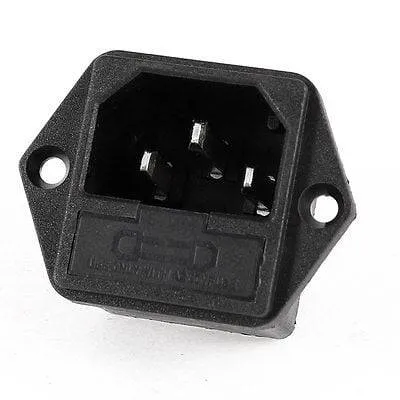 AC Power Inlet Connector with Fuse Holder