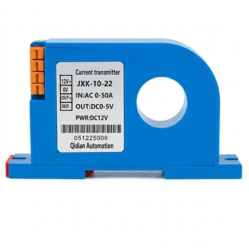 محول إرسال تيار متردد على سكة DIN بدخل 0-50A وخرج 0-5V (JXK-10-22)