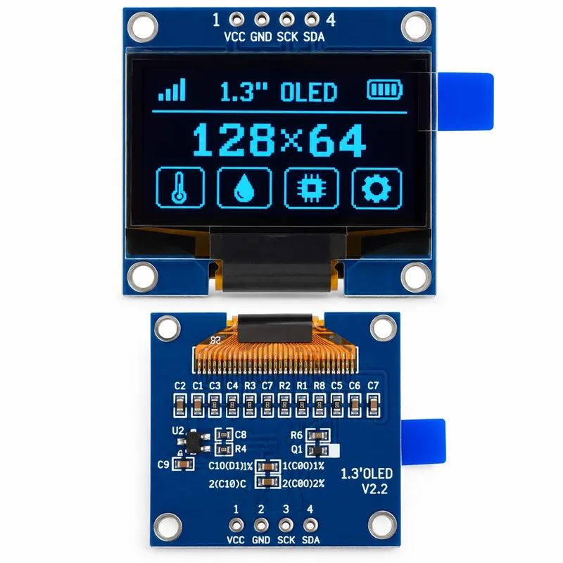 1.3 inch 128x64 OLED Display Module I2C (SH1106)