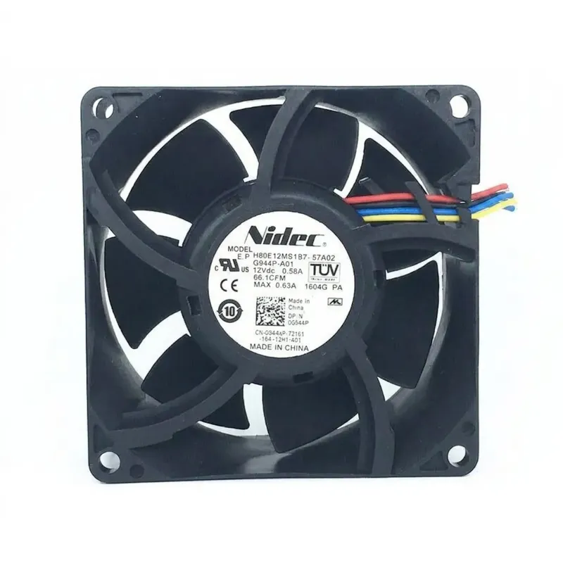 NIDEC H80E12MS1B7-57A02 12V DC Fan 80x80x38mm PWM (Used Like New)