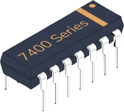 شريحة 74HC00N بأربع بوابات NAND ذات مدخلين (DIP-14)