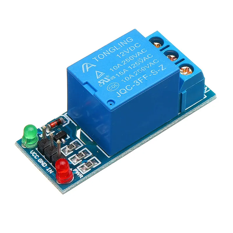 12V 1-Channel Relay Module with High-Level Trigger