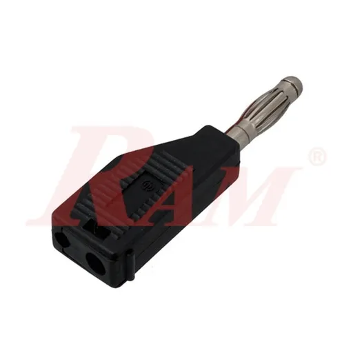 Stackable 4mm Banana Male Plug Solder Type Black (AD88)