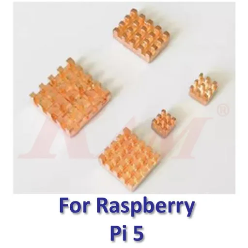 Heatsink Cooling Set for Raspberry Pi 5B - Gold (Aluminum & Copper)