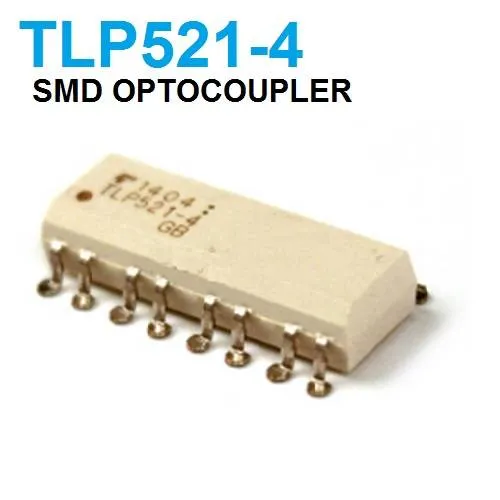 TLP521-4 عازل ضوئي SMD رباعي القنوات بـ 16 دبوساً