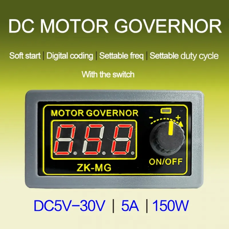 ZK-MG 5-30V 5A PWM DC Motor Speed Controller with Digital Display