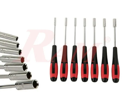 Metal Socket Wrench & Screwdriver Hex Nut 7-in-1 Set