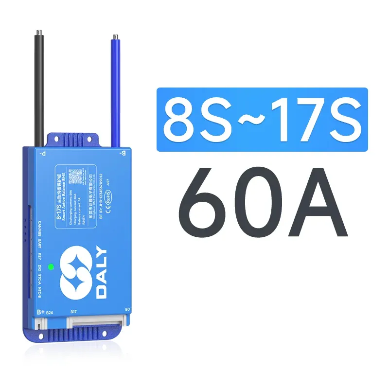 DALY Smart BMS 8-17S 60A with Bluetooth and Cell Balancing