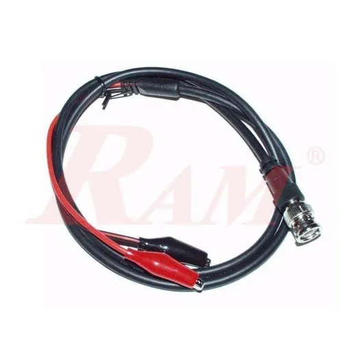 BNC to Crocodile Clip Test Probe Cable, 1 m