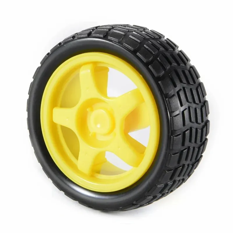65mm Yellow Robot Wheel for BO Gear Motors