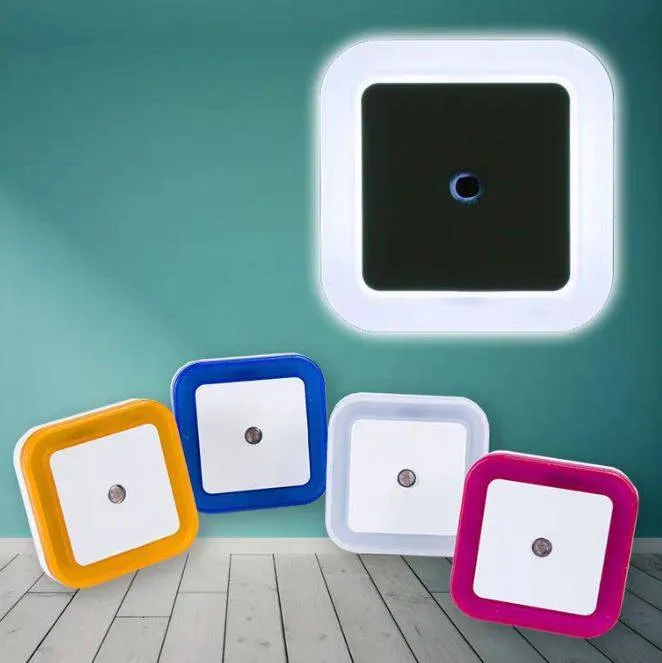 Square LED Night Light with LDR Auto On/Off, 0.5W, 110-220V