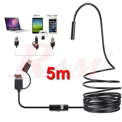 5 m Waterproof USB Endoscope Camera with OTG Borescope