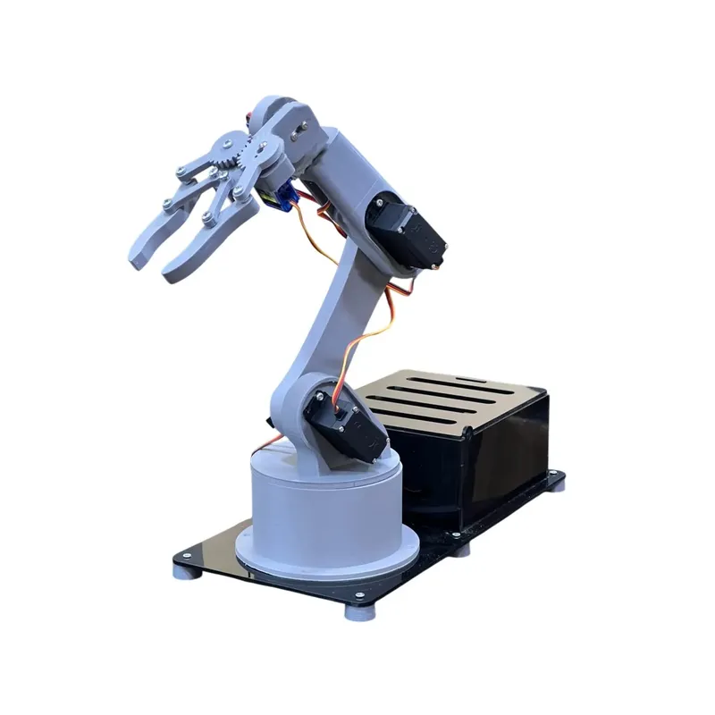 Robot Mechanical Arm Control Box, Black Acrylic Enclosure
