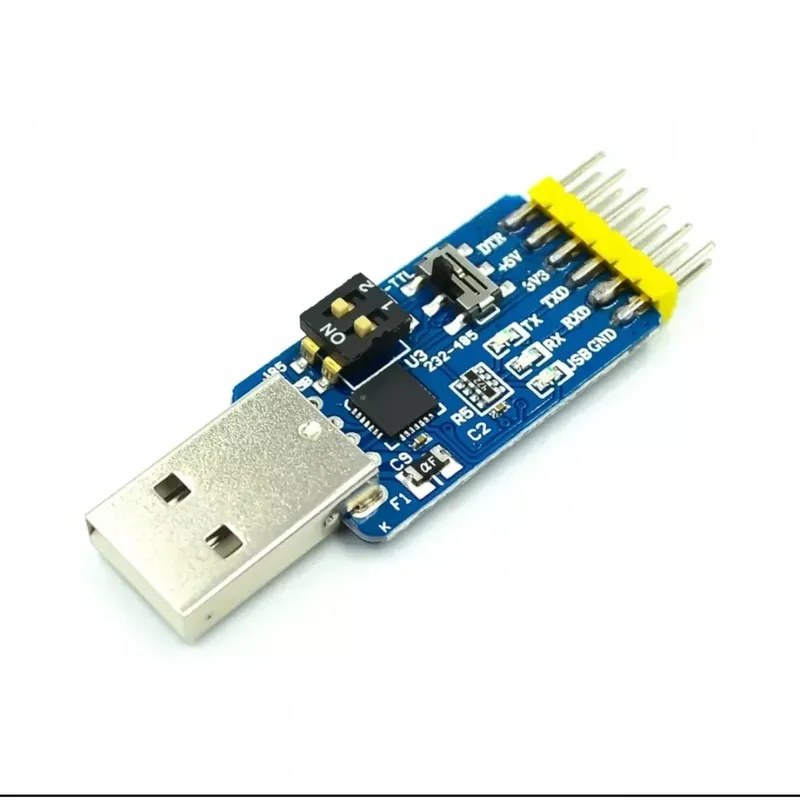 CP2102 6-in-1 USB to TTL, RS232 and RS485 Serial Converter Module