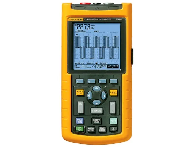 جهاز Fluke 123 Industrial ScopeMeter بقناتين وعرض نطاق 20 ميجاهرتز