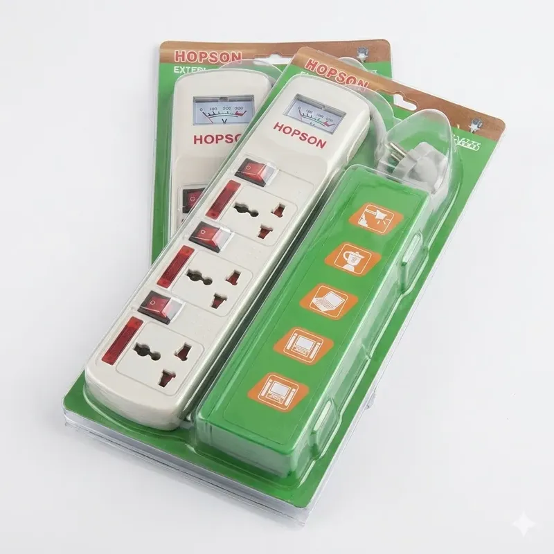Hopson Power Strip Extension Socket 3-Way 10A 2000W