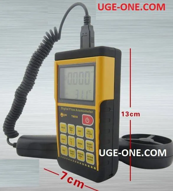 مقياس سرعة الرياح والهواء الرقمي TecMan TM856D