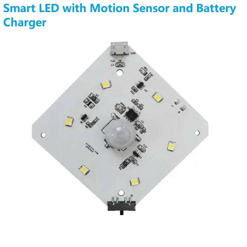 PIR Motion Sensor LED Night Lamp Board with 5V USB Charger