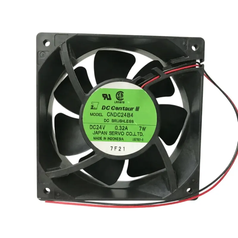 مروحة تبريد Japan Servo CNDC24B4 بجهد 24 فولت وتيار 0.32 أمبير