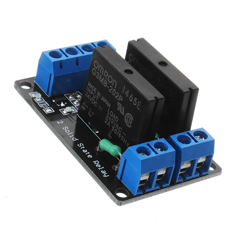 2-Channel Solid State Relay Module 5V, 2A AC Load