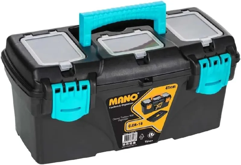Mano Black Tool Box 16 inch (410 x 209 x 195 mm)