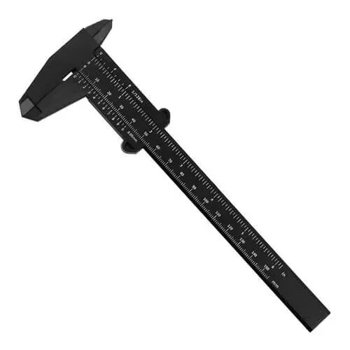 Black Plastic Vernier Caliper 150mm, Metric and Inch Scales